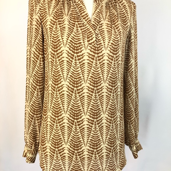 Cremieux Sz XS Fern Print Blouse - Picture 3 of 8